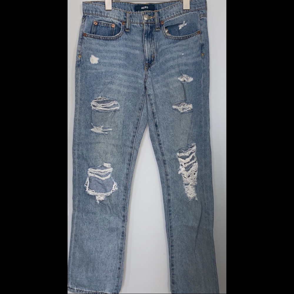 Ripped boyfriend jeans